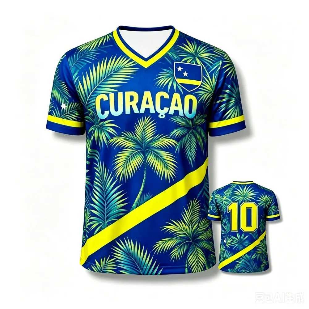2026 Curacao Tribal Print Football Shirt Jersey Men Women Sport T-shirt National Team Inspired Casual Soccer Tops for Fans C260617 - view 7