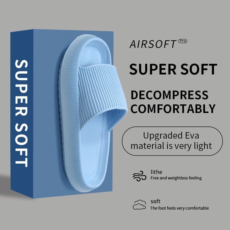 Slippers men wear thick-soled non-slip summer quarters bathroom shower Eva sandals 260625 - view 7