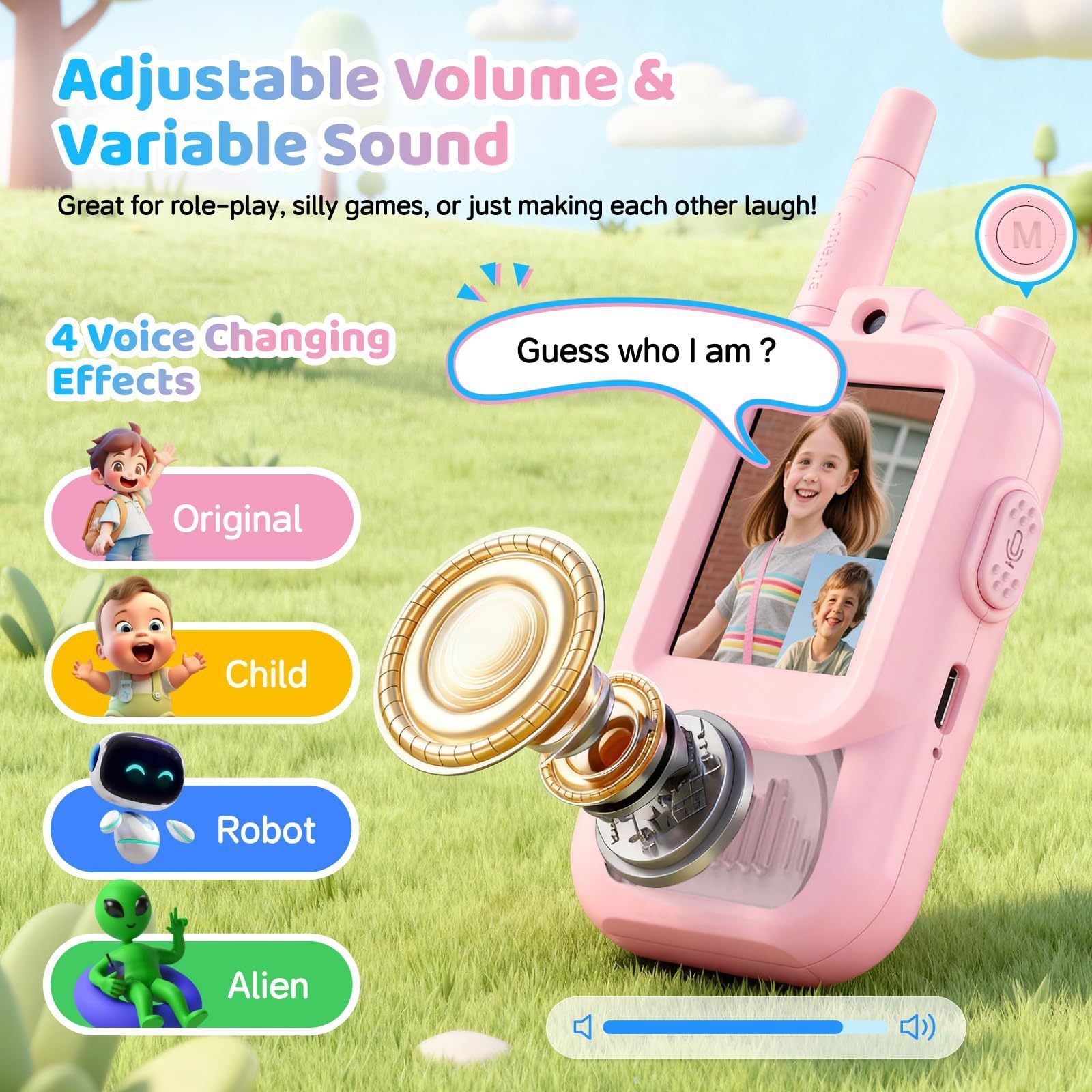 Kids Walkie Talkie Rechargeable 600mAh 3km Radio Transceiver Interphone Children Toys Birthday Gifts For Boys Girls 260317
