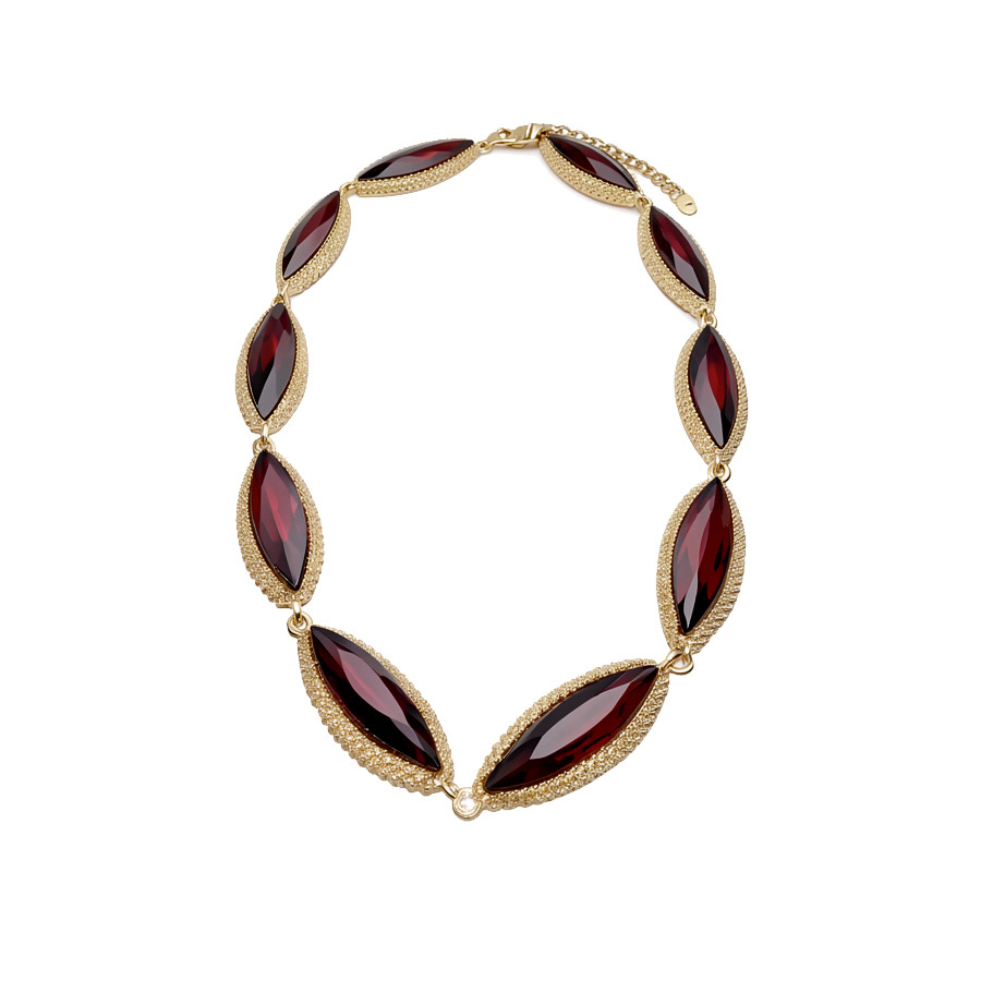 Diamond-studded oval-shaped spliced necklace, light luxury high-end feel, clavicle chain, fashionable and elaborate - view 9
