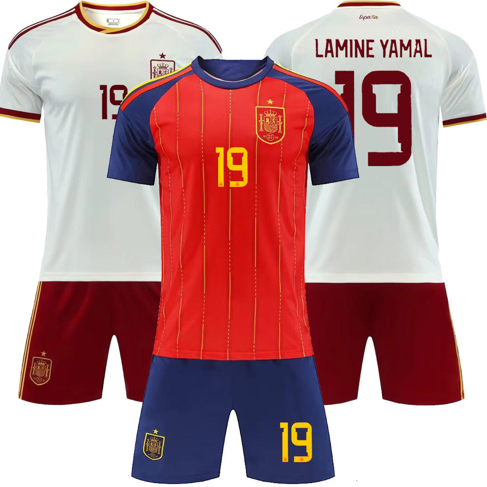 Spain Jersey Set World Cup 2026 T Shirt Lamine Yamal 19 National Team Sports T-shirt Spanish Jersey Set Football Stars Men Women Short Sleeves Tshirt 