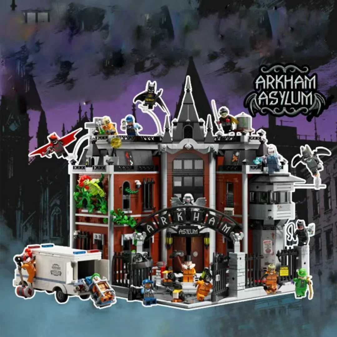 76300 Arkham Asylum building Block model suitable as a birthday gift collection item or decorative piece for adultsT260617