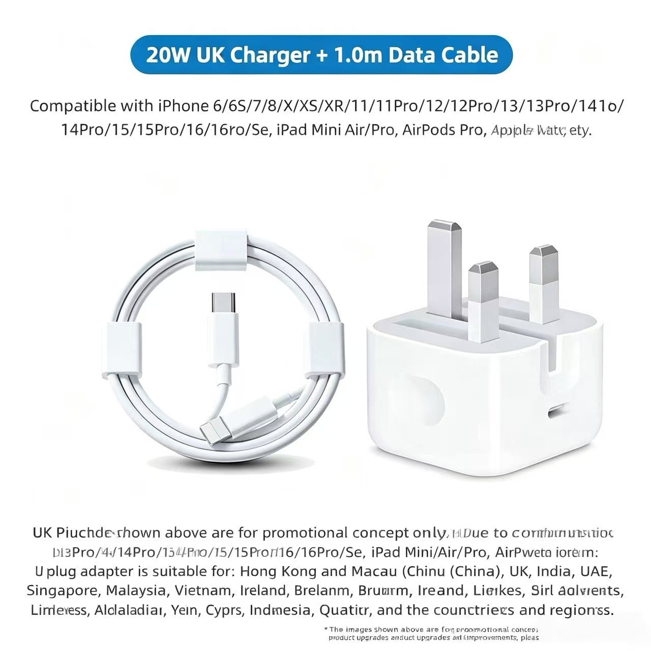 UK Standard Plug 25W USB-C Power Delivery Rapid Charging Adapter for Apple Devices - view 9