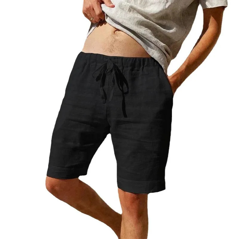 Mens Cotton Shorts Pants Male Summer Breathable Solid Color Short Trousers Fitness Streetwear S-3XL 1PC i260616 - view 5