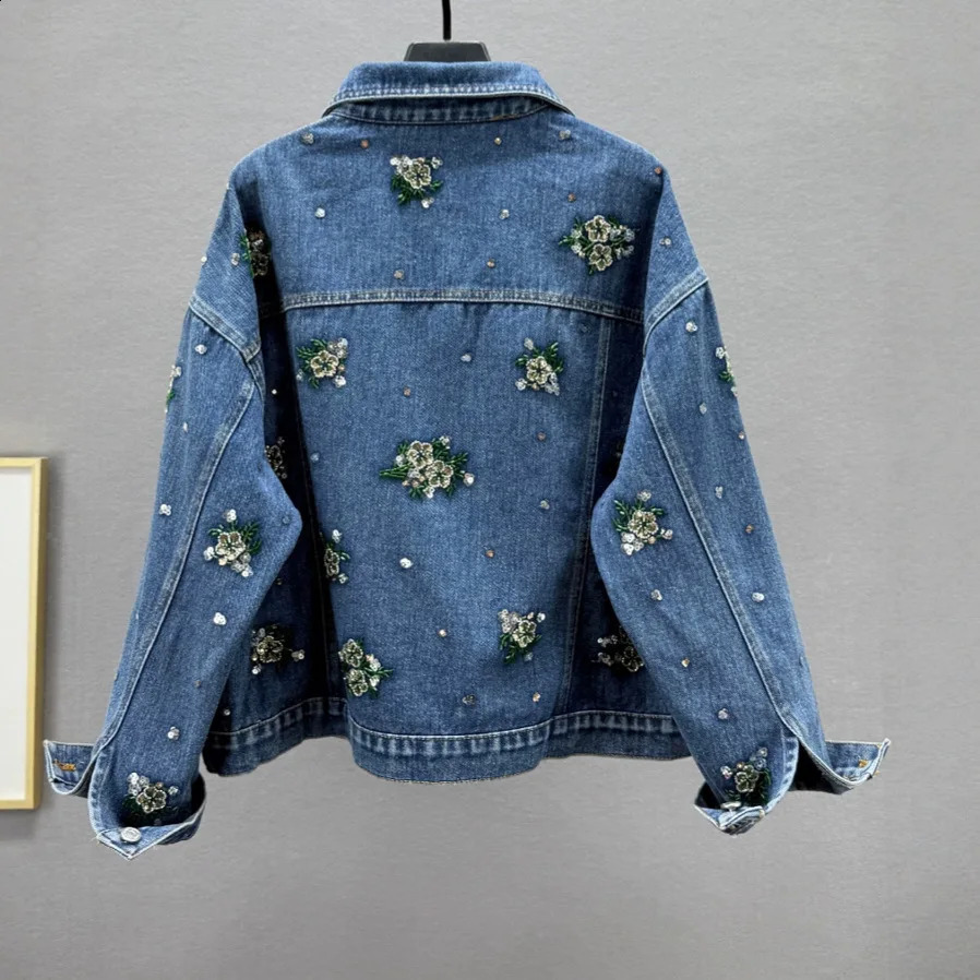 SuperAen European and American Style High Street Denim Patchwork Fashion Suit for Women Long-sleeved Loose Jackets 260618CJ - view 3
