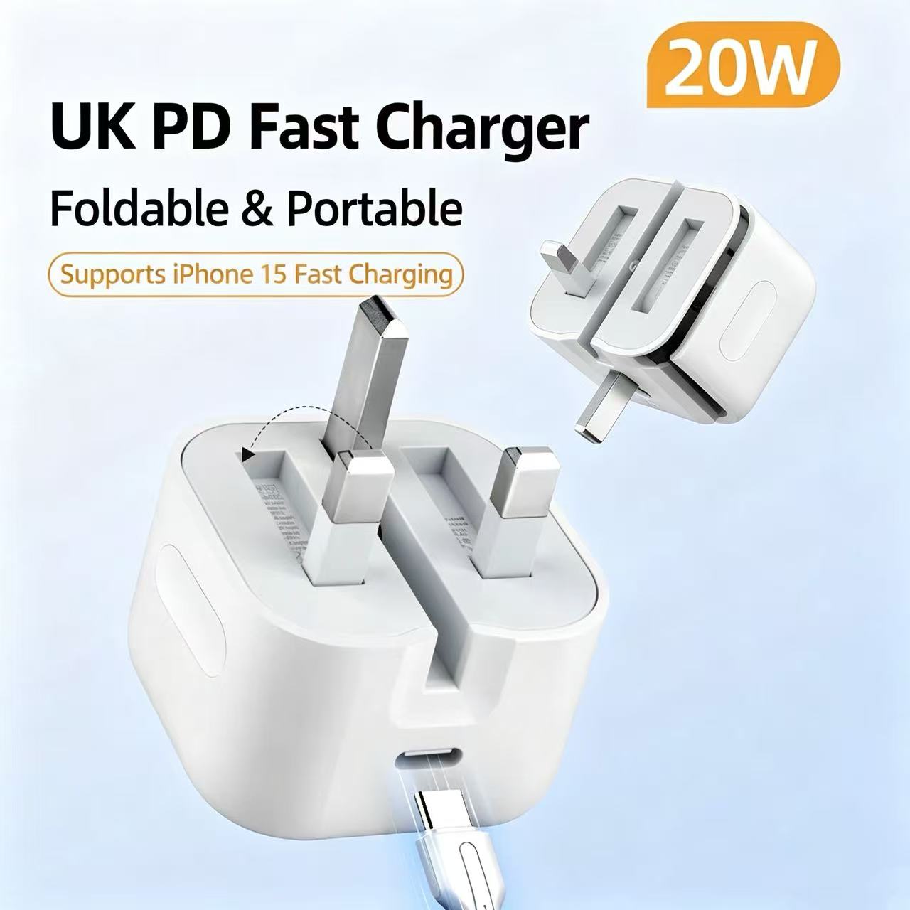 UK Standard Plug 25W USB-C Power Delivery Rapid Charging Adapter for Apple Devices - view 4