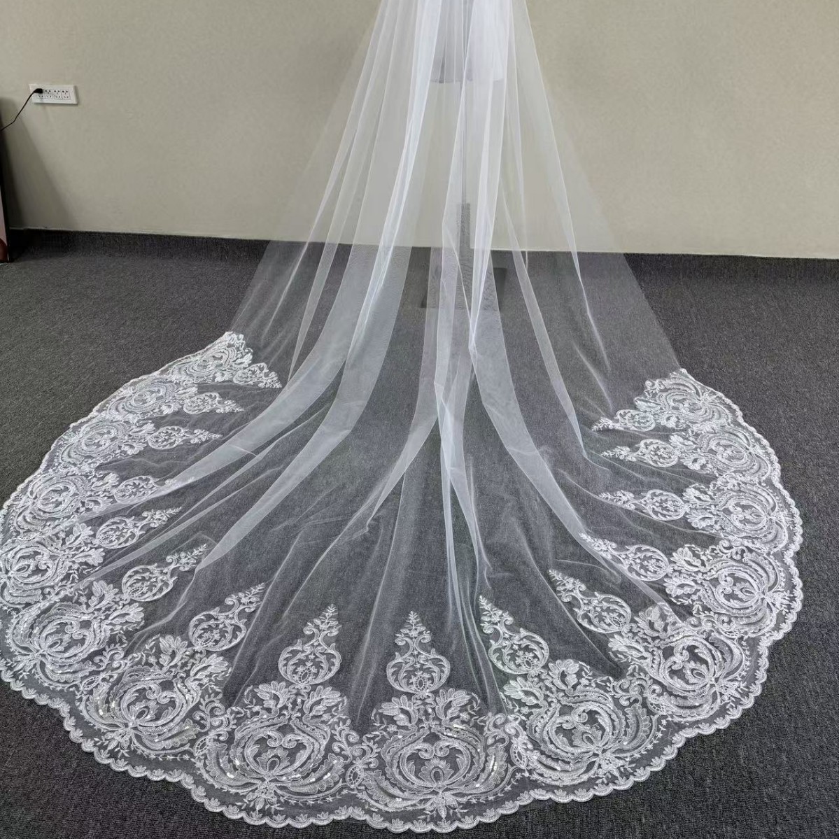 Arrival White Ivory Cathedral Wedding veil Bride Wedding accessoires de mariage Boda Voile de mariee Bridal veils250122