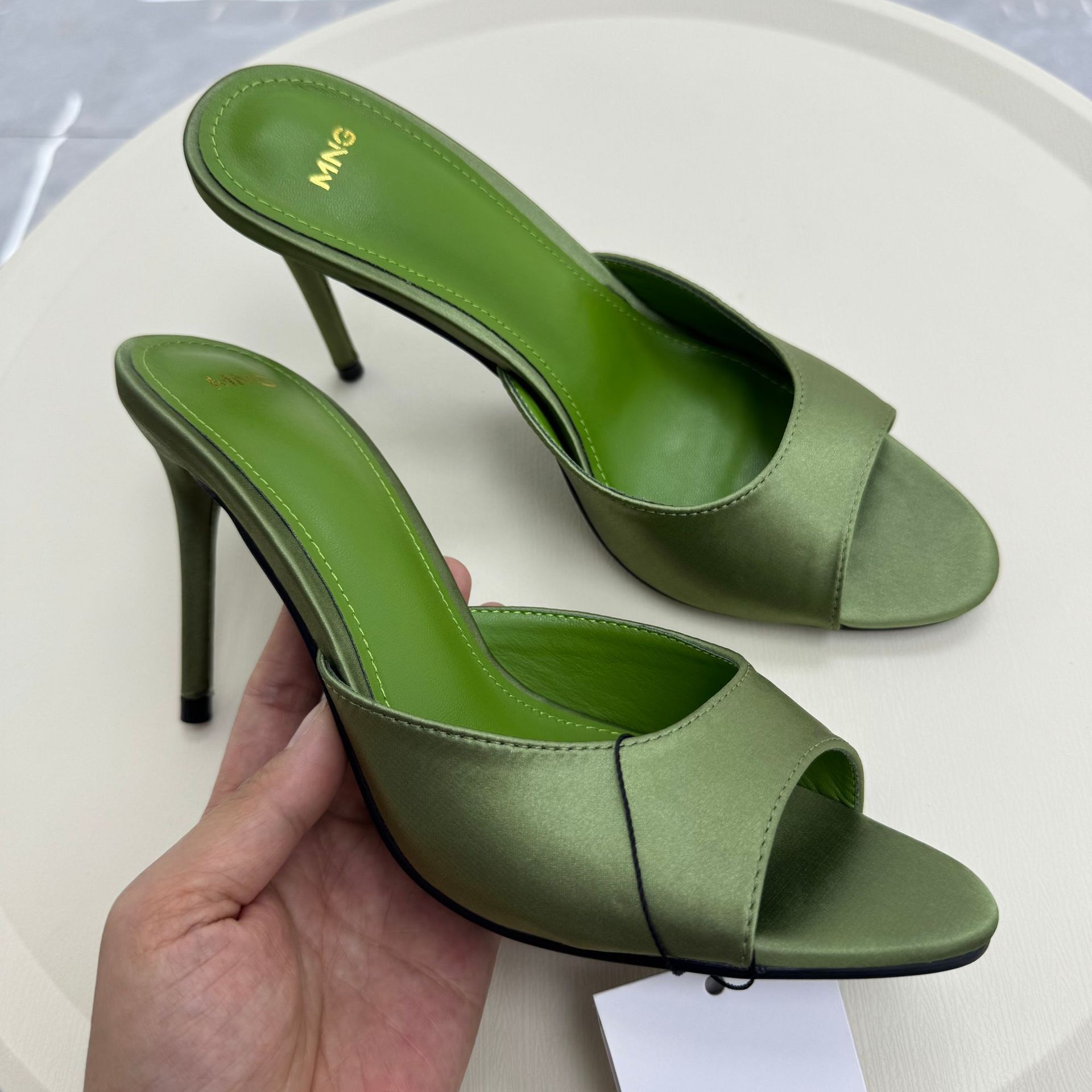 Designer shoe Spanish foreign trade 2026 summer new women's sandals pointed toe open-toe mules high-heeled stiletto shoes for women