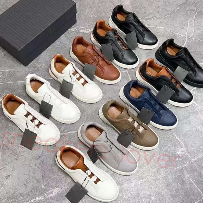 Alta QualitÃ Ermenegildos Secondskin Scarpe Da Ginnastica In Vera Pelle Stitch …