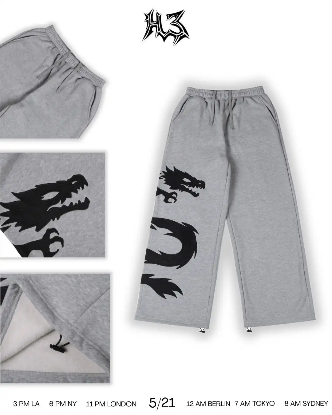 Y2K Ryu V2 Sweatpants Fashionable Multi Pigment Dragon Embroidered Loose Wide Leg Pants Vintage Harajuku Men Women Casual Pants 260613 - view 3