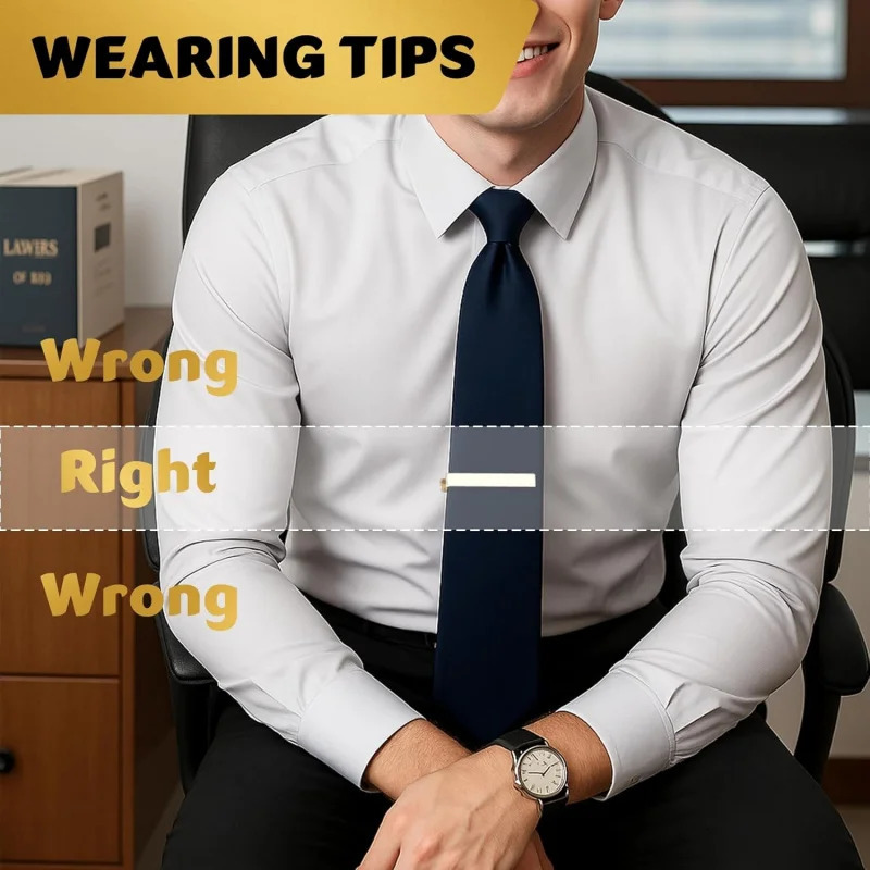 Men's Tie ClipClassic tie clipSilver Gold Black availableSuitable for wedding anniversaries Business occasion y260611 - view 5