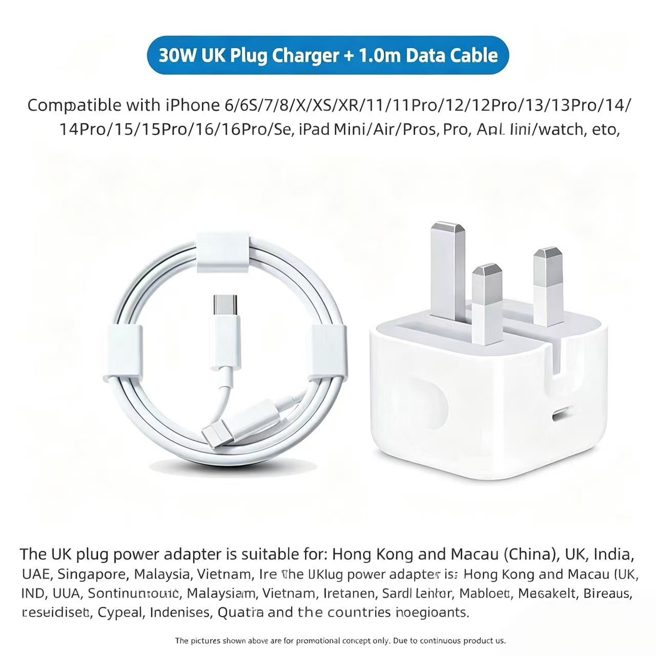 UK Standard Plug 25W USB-C Power Delivery Rapid Charging Adapter for Apple Devices - view 7