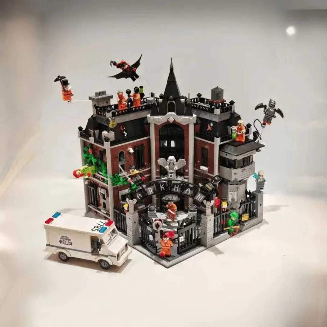 76300 Arkham Asylum building Block model suitable as a birthday gift collection item or decorative piece for adultsT260617