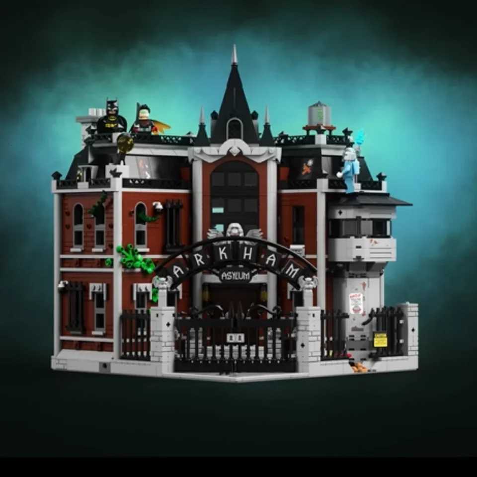 76300 Arkham Asylum building Block model suitable as a birthday gift collection item or decorative piece for adultsT260617