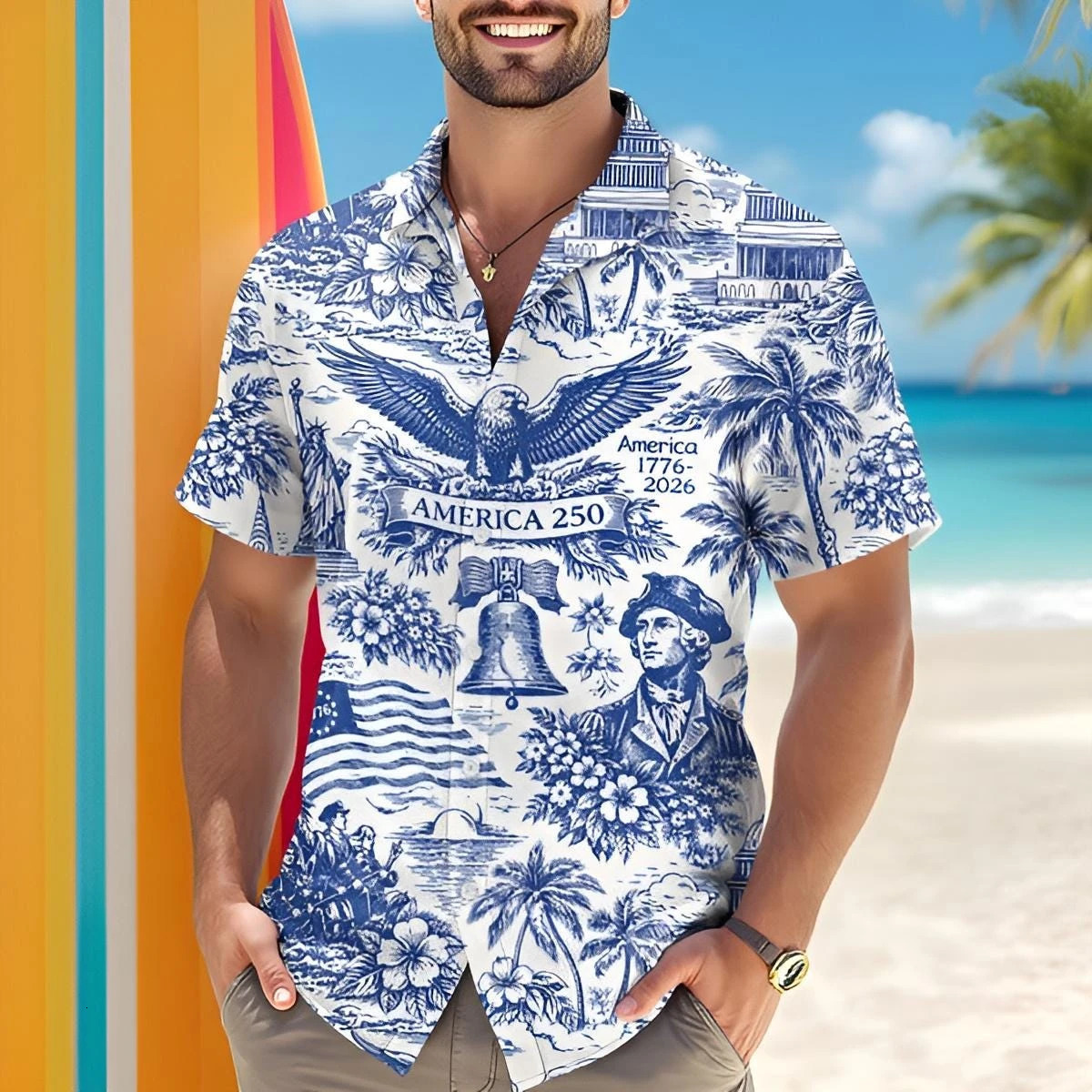 250th Anniversary America Hawaiian Shirt 250 Years USA Independence Day 17762026 Clothing 4th Of July Patriotic Gift 260617 250th Anniversary America Hawaiian Shirt 250 Years USA Independence Day 17762026 Clothing 4th Of July Patriotic Gift 260617