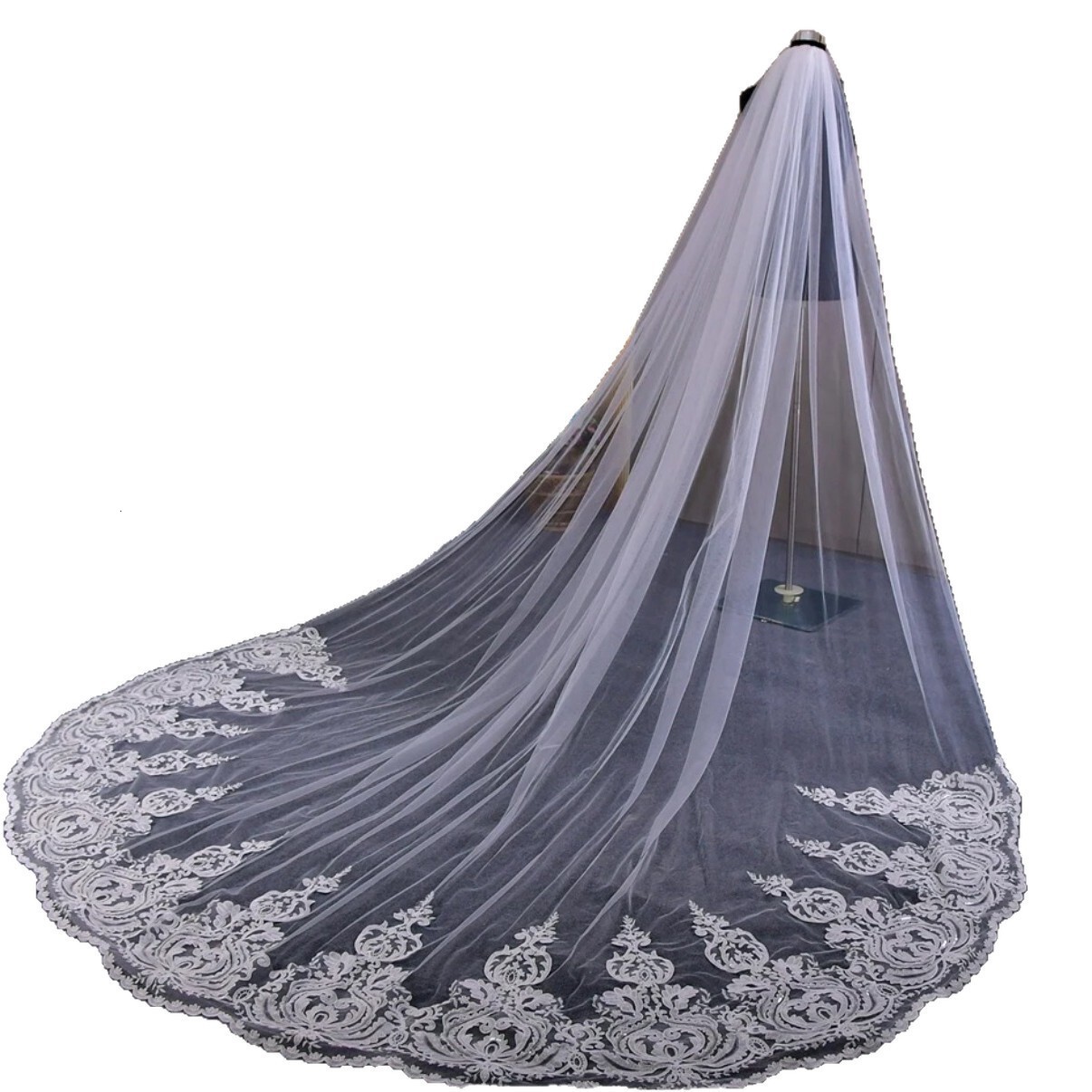 Arrival White Ivory Cathedral Wedding veil Bride Wedding accessoires de mariage Boda Voile de mariee Bridal veils250122