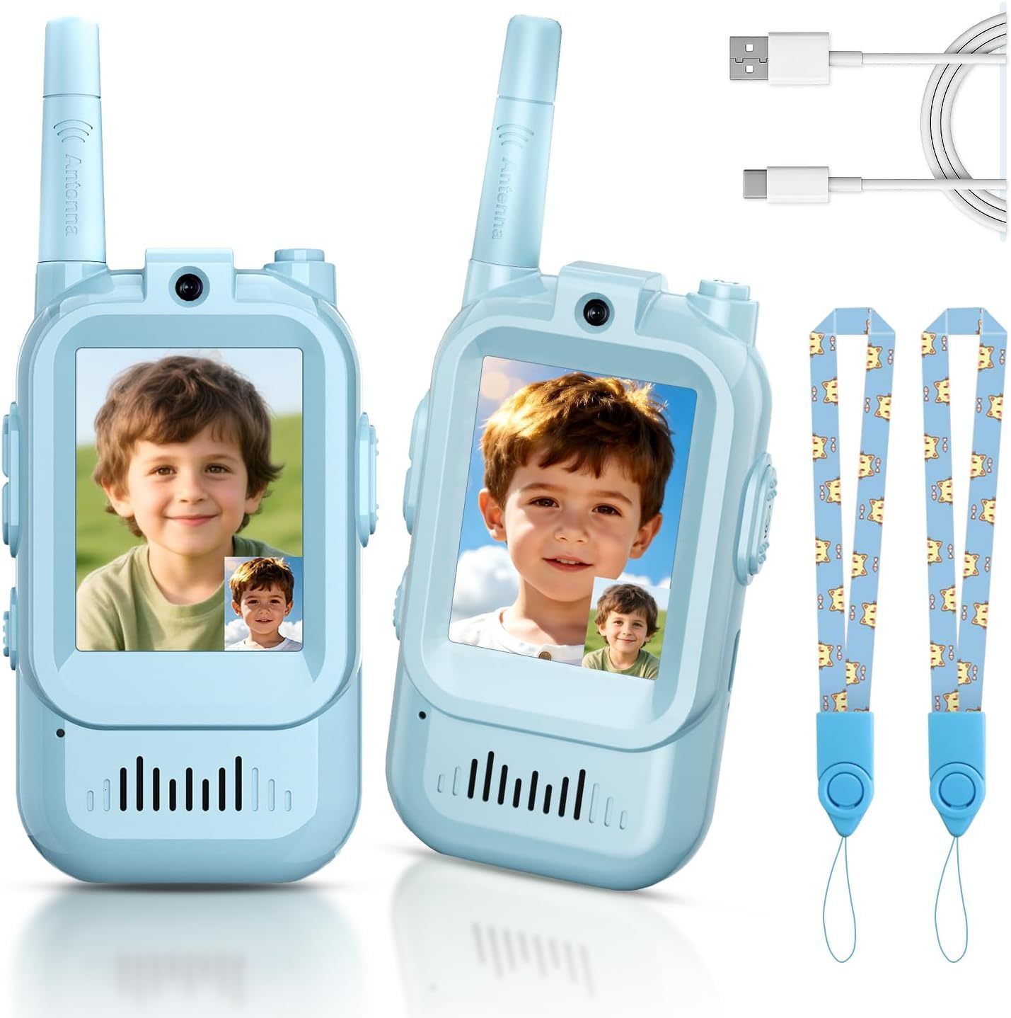 Kids Walkie Talkie Rechargeable 600mAh 3km Radio Transceiver Interphone Children Toys Birthday Gifts For Boys Girls 260317