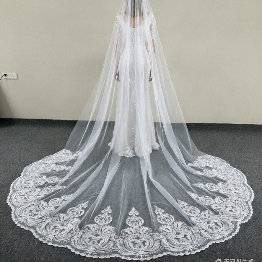 Arrival White Ivory Cathedral Wedding veil Bride Wedding accessoires de mariage Boda Voile de mariee Bridal veils250122