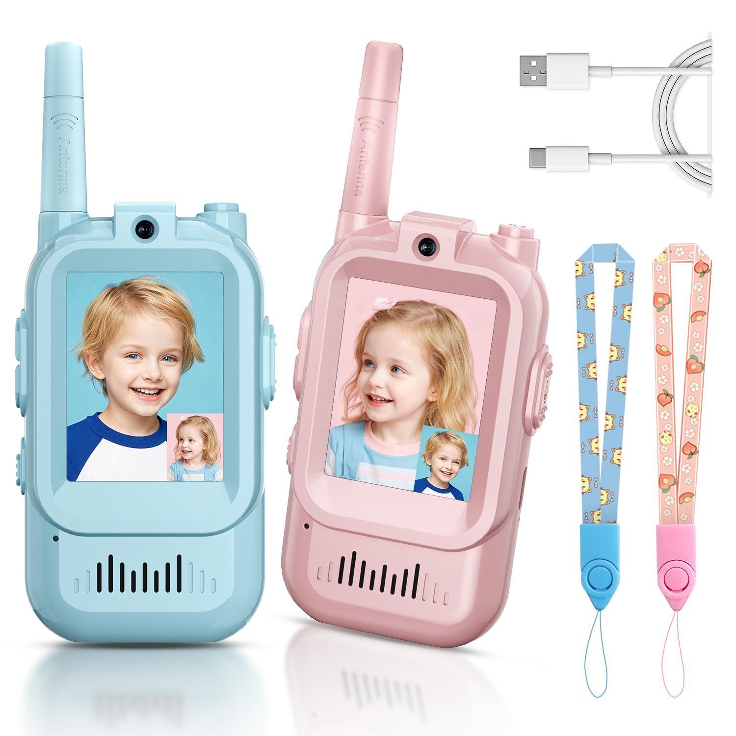 Kids Walkie Talkie Rechargeable 600mAh 3km Radio Transceiver Interphone Children Toys Birthday Gifts For Boys Girls 260317
