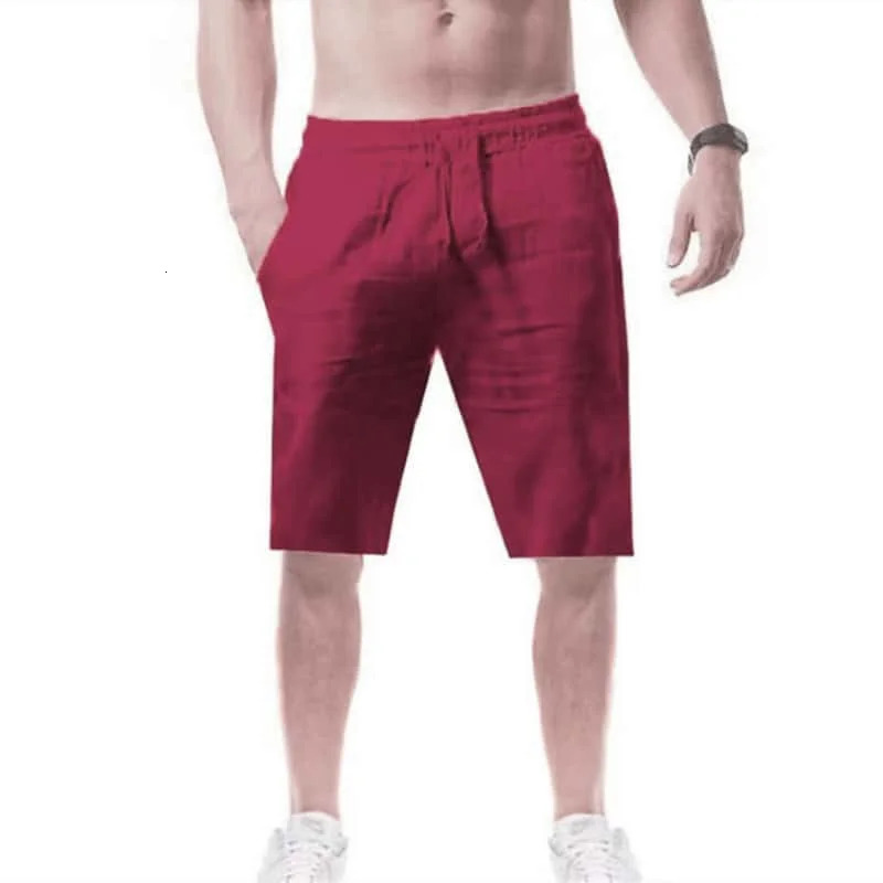 Mens Cotton Shorts Pants Male Summer Breathable Solid Color Short Trousers Fitness Streetwear S-3XL 1PC i260616 - view 4