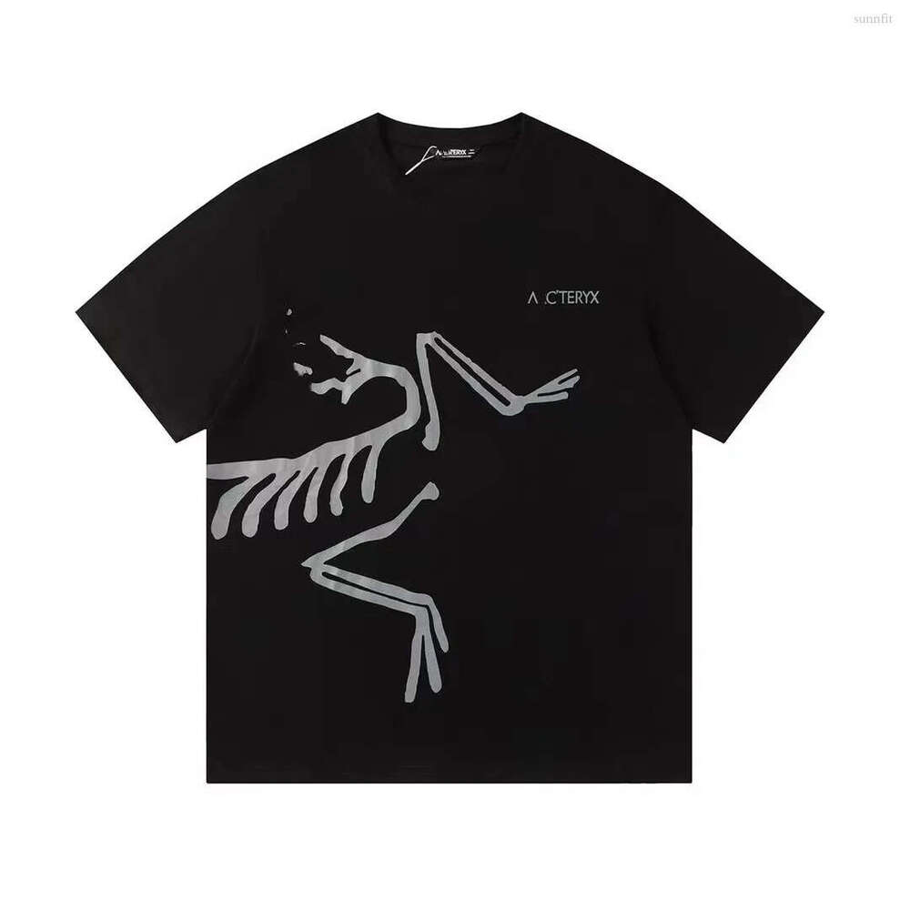 arcs Tshitr New Summer Breathable And Sweat Wicking Artery Tshirt Round Neck Bone Bird Print Graphic Arcteryxitys High Quty Arc designer shirt 639