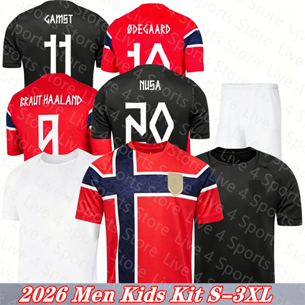 2026 Norway World Cup HAALAND Soccer Jersey SORLOTH NUSA AASGAARD HORN MYHRE DONNUM RYERSON MOLLER WOLFE AJER STRAND Noruega Football Shirt Men Kids Kit
