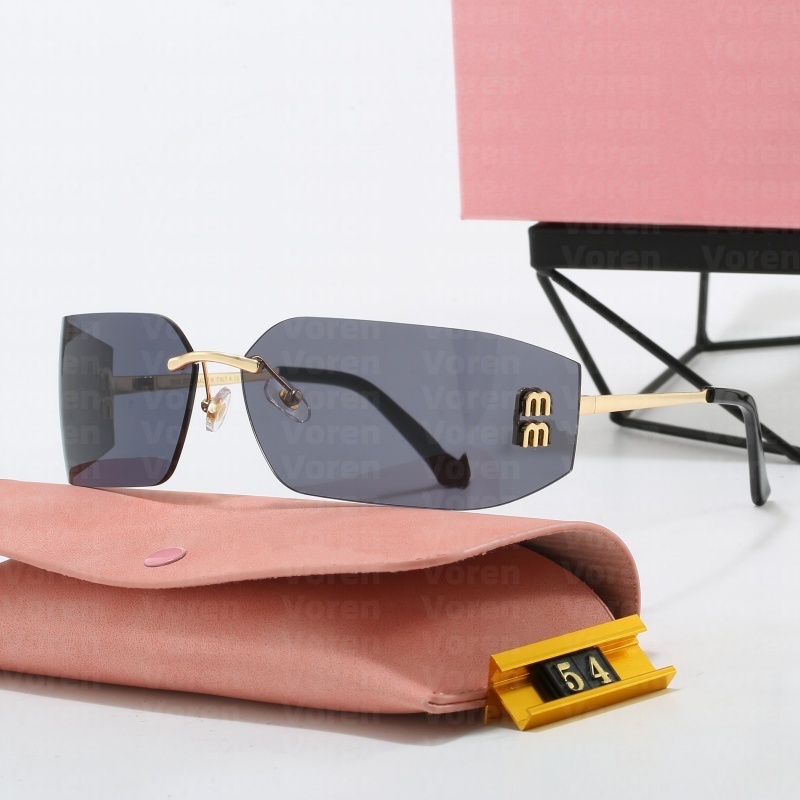 designer sunglasses for women men luxur Frameless mm glasses A54S various colors classic y2k frameless frame eyewear outdoor goggles UV400 protection