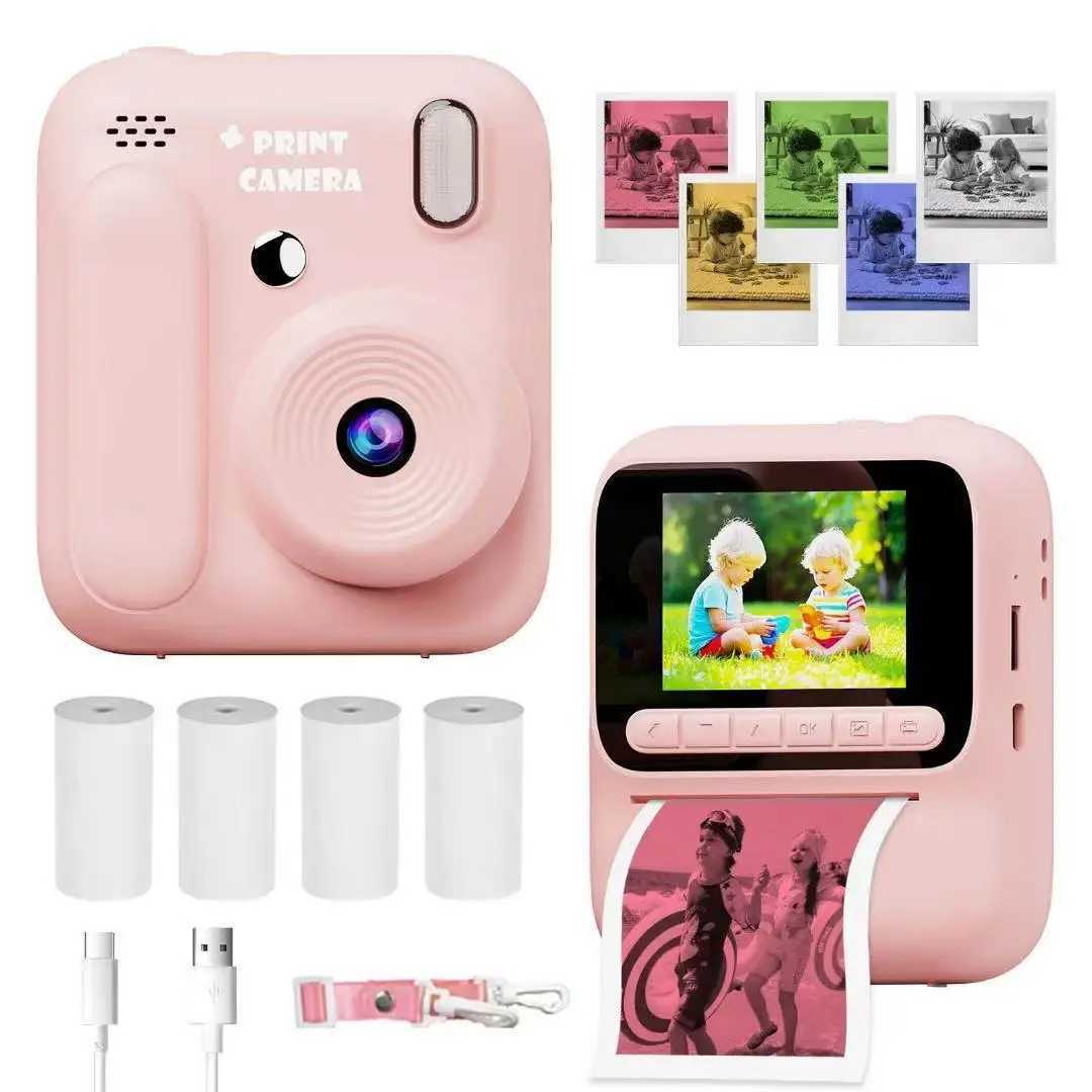 Kids Instant Photo Camera Color Printing Camera 1080P Thermal Print Toys Camera Print Photo Video Games Music Children Gift 32GB L261017