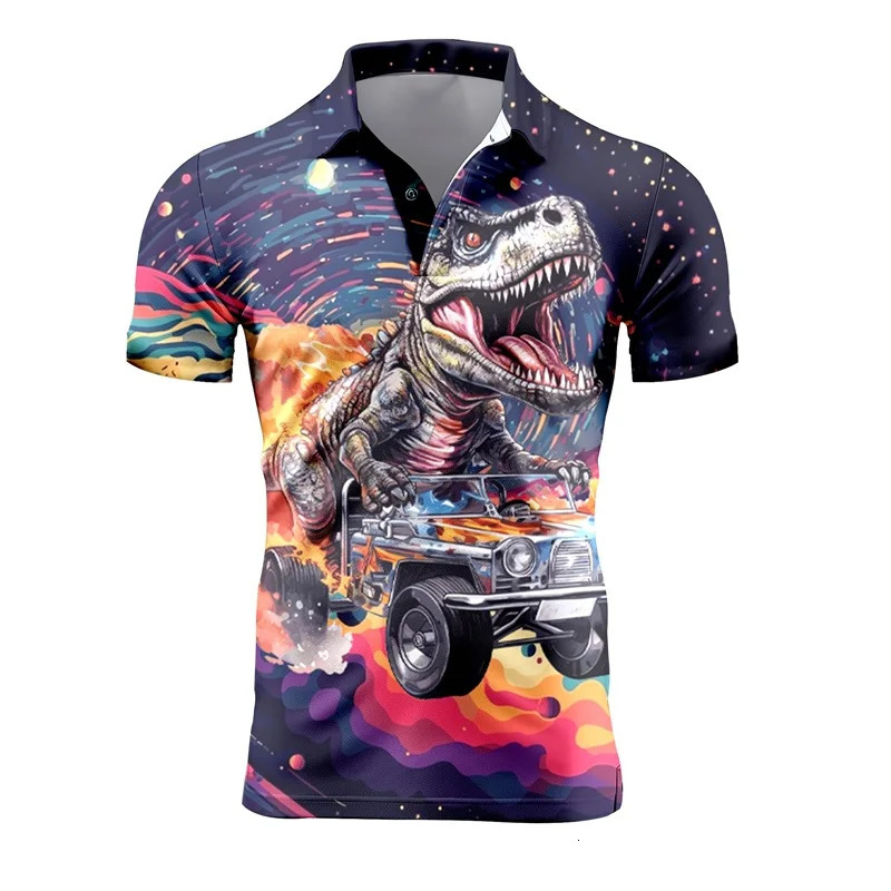 Mens Retro Short Sleeve Polo Shirts 3d Full Print Flower T Shirts For Men Summer Casual Oversized Tee Shirt Tops Blusa Masculina 260615 - view 7