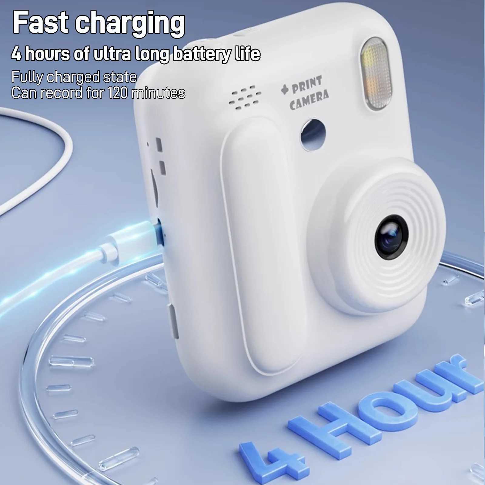 Kids Instant Photo Camera Color Printing Camera 1080P Thermal Print Toys Camera Print Photo Video Games Music Children Gift 32GB L261017 - view 6