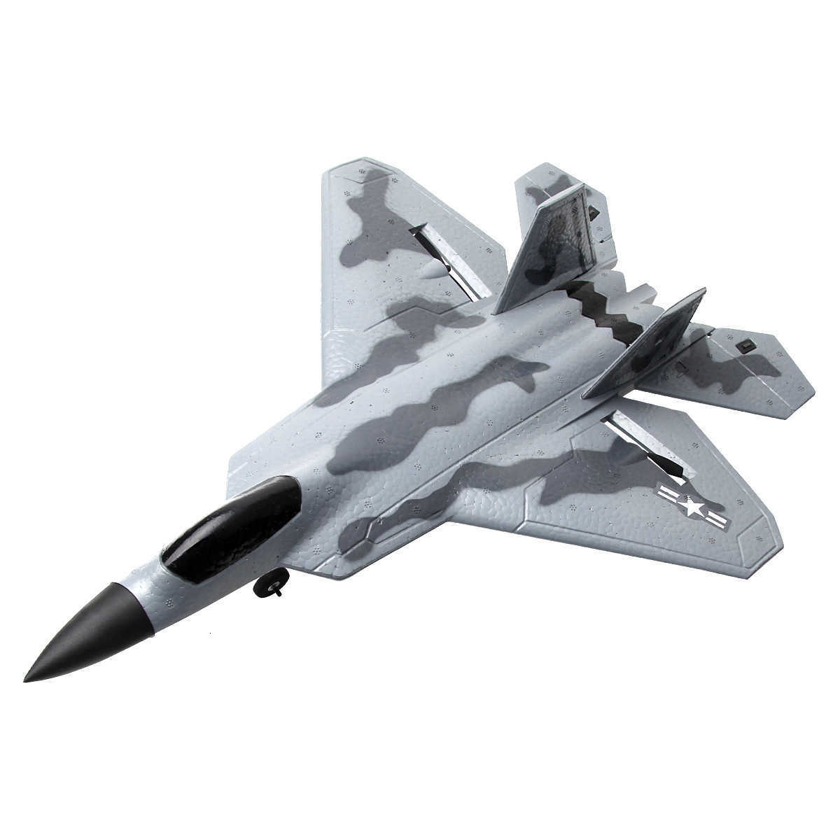 FX822 Remote Control Camouflage F22 Fighter Jet Fixed-Wing Foam Model Medium-Sized Children's Toy Airplane X250129