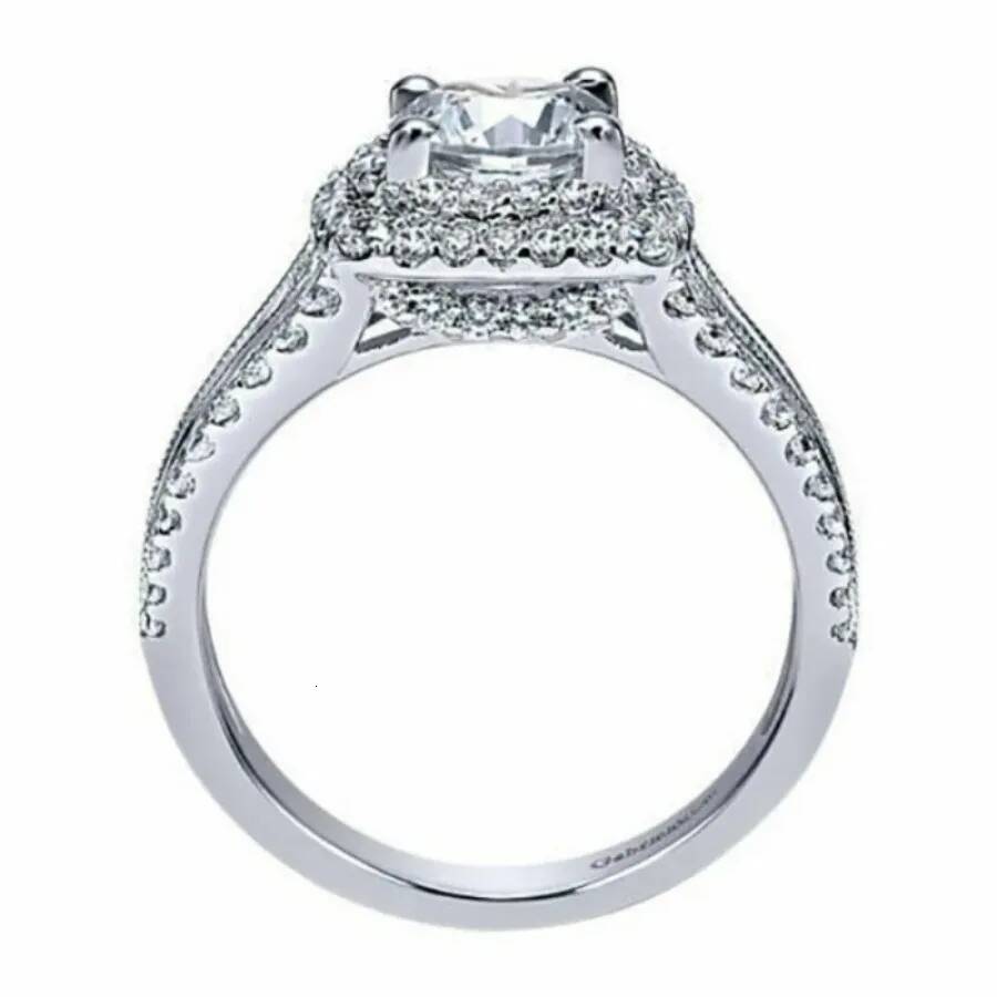New Hot Selling Silver Plated Stainless Steel Rings For Women Cubic Zircon Jewelry Wedding Engagement Ring Wholesale Size 5-11