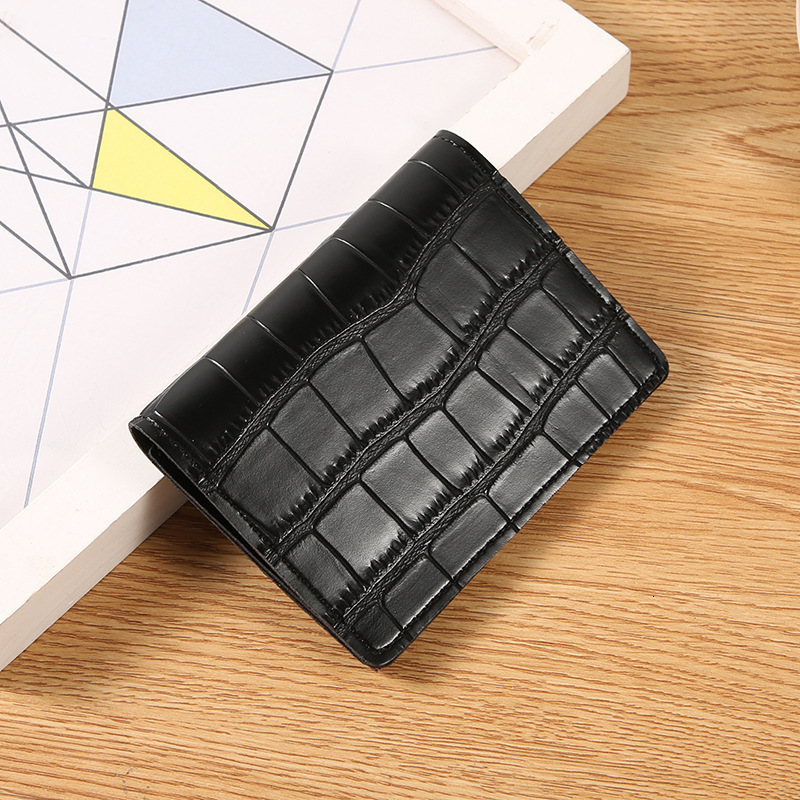 Free Custom Letters Genuine Pattern Leather Wallet Men Thin Male Purse Money Dollars Clip Credit Card Holder 241212