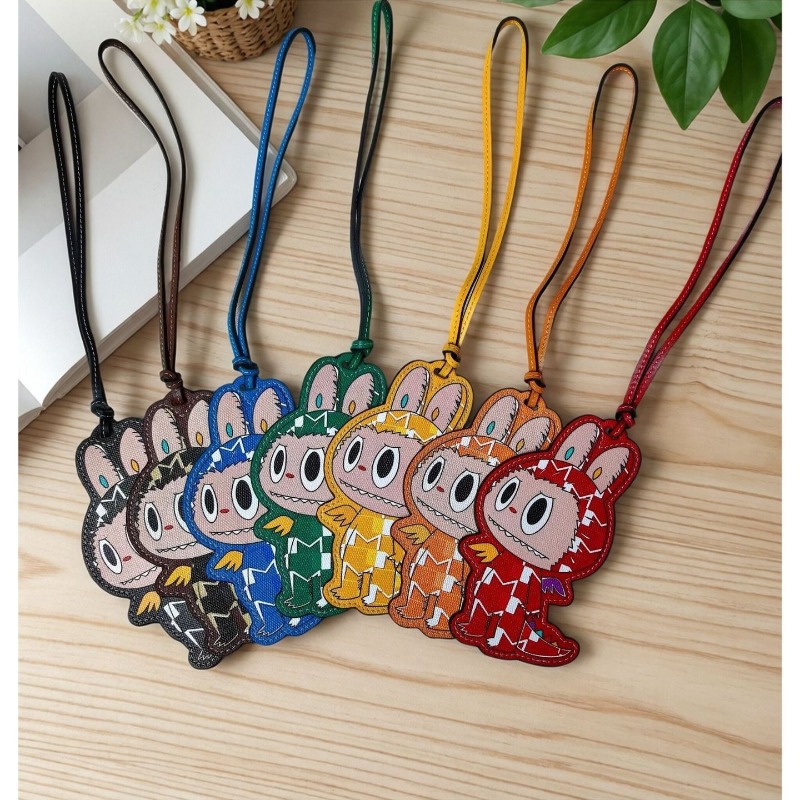 Labubu Keychain Leather Creative Keychain Pendant Classic Keychain Jewelry
