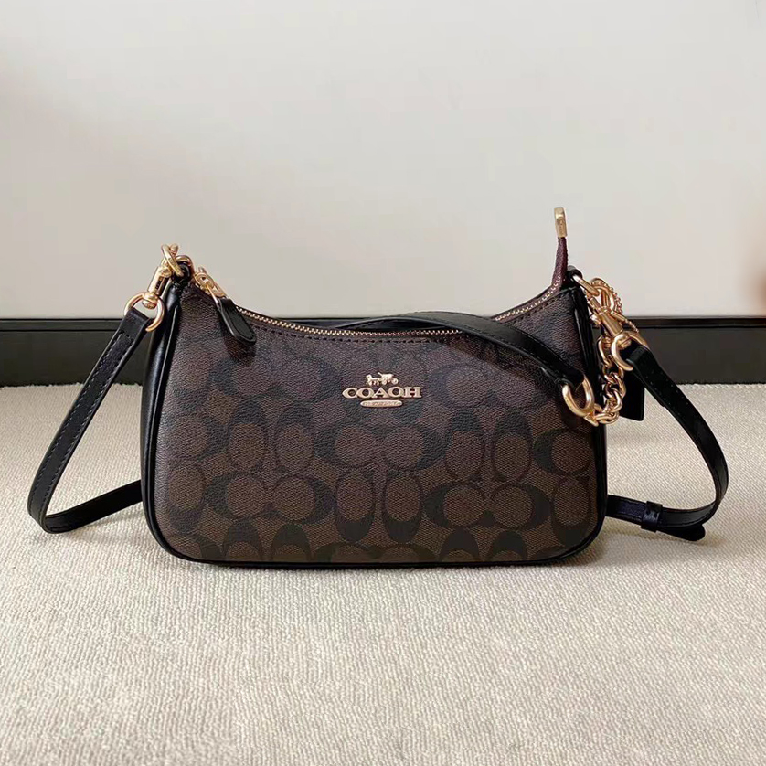 Teri Designer Bag Women's Leather coachbagas teri Shoulder Bag Luxury Handbag Wallet Classic Print Fashion Crossbody Tote Bag Suitable for Everyday coachwallett 5A