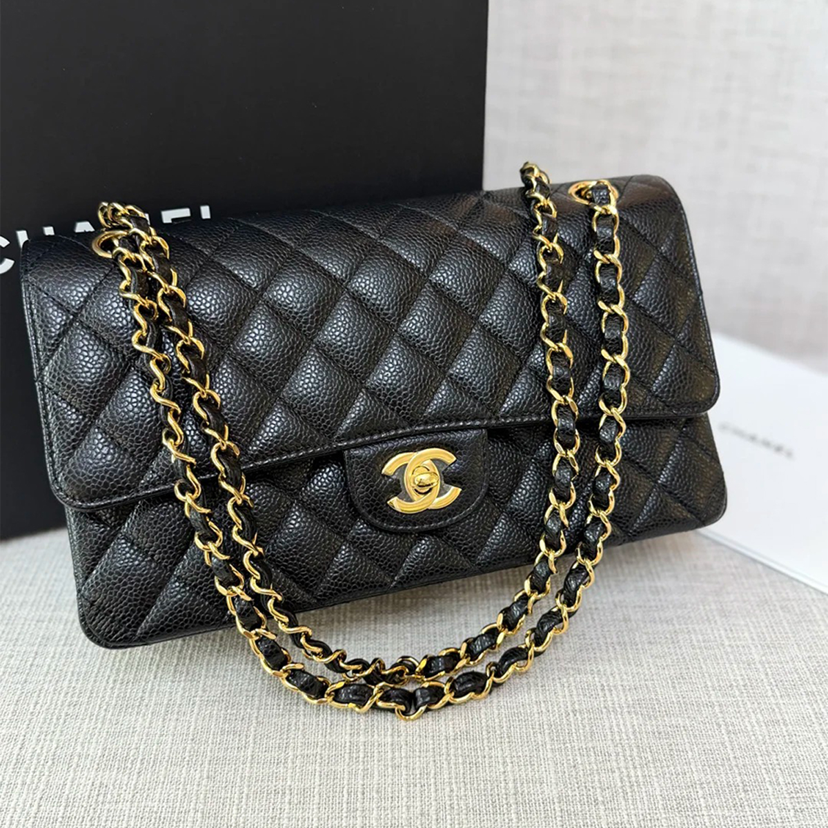 Designer bag luxury bag Caviar CF Flap bag chanel25 bag Top quality shoulder bag Designer Bags 2026 Trends wallet purse Sheepskin Gold Chain cc bag handbag chanelbag