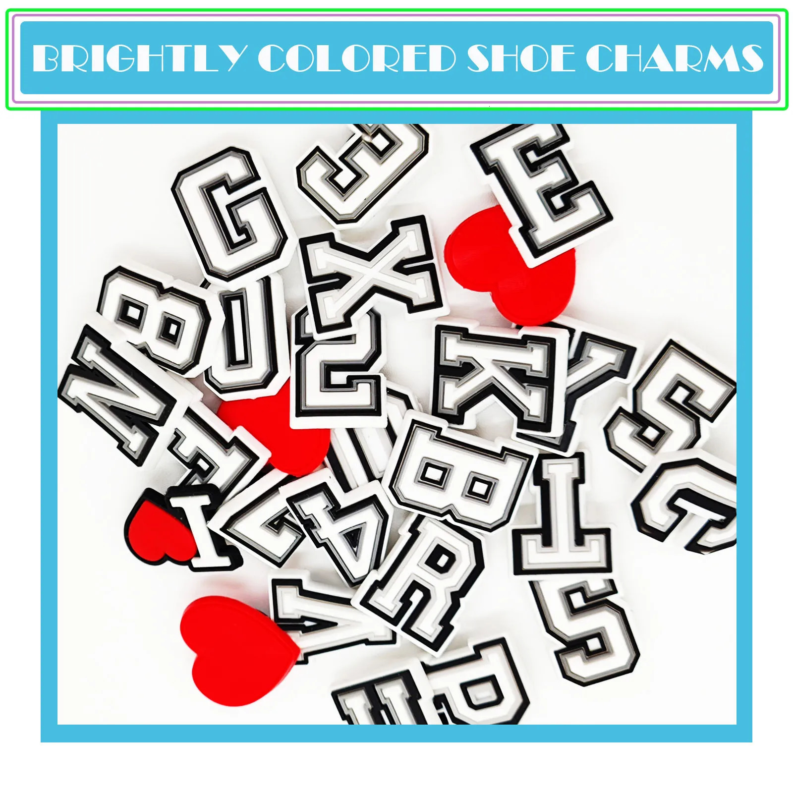 3978Pcs Alphabet Letter Series Shoe Charms For Croc DIY Decoration Premium Quality Charms Accessories for Beach Bag 260617 - view 4