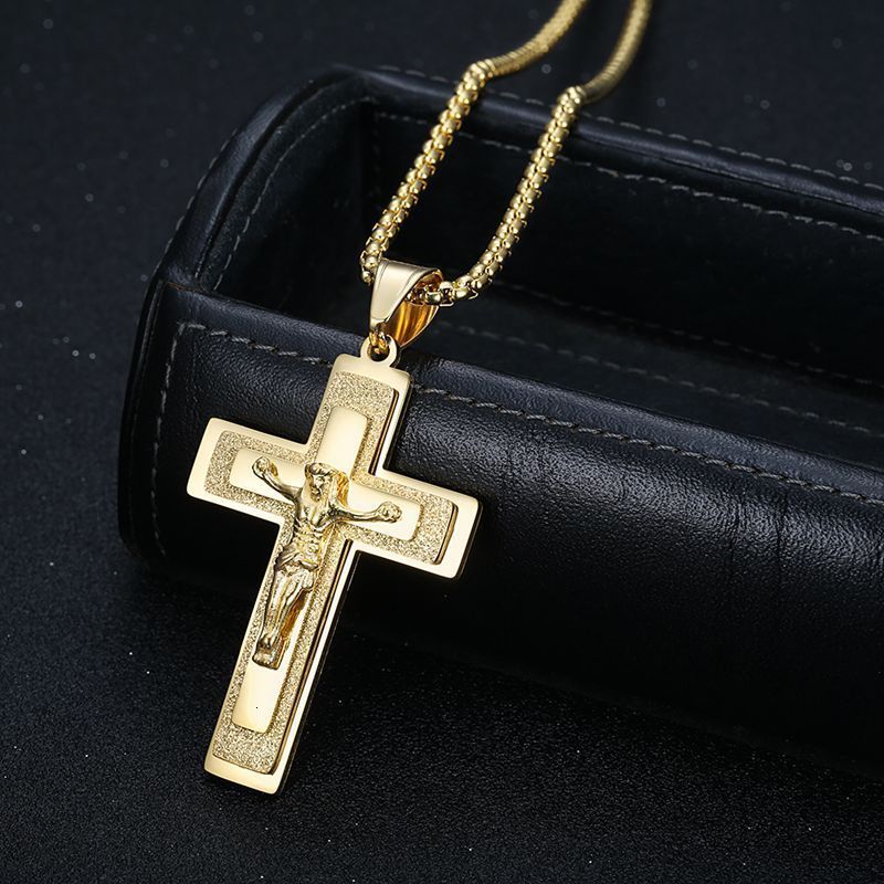 Brazilian wire-cut cast stainless steel cross Men Religious pendant necklace 250715