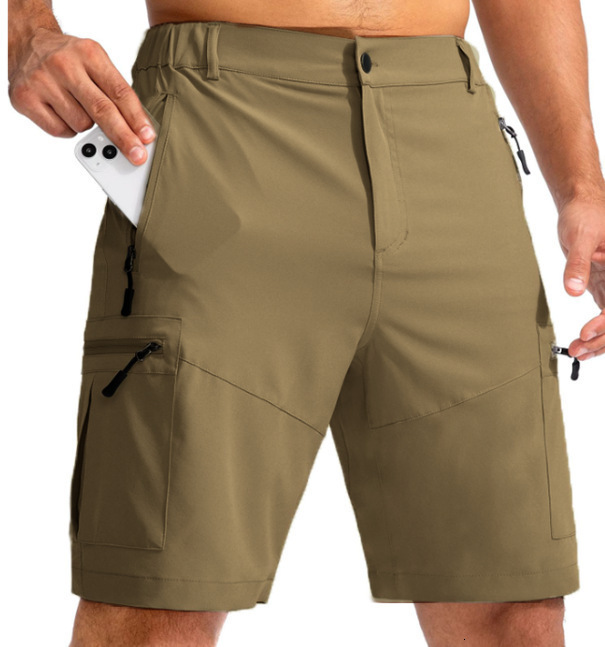 TACVASEN Quick Dry Cargo Shorts Mens Light Work Cargo Shorts Multi Pocket Waterproof Outdoor Hiking Fishing Shorts Mens 241210
