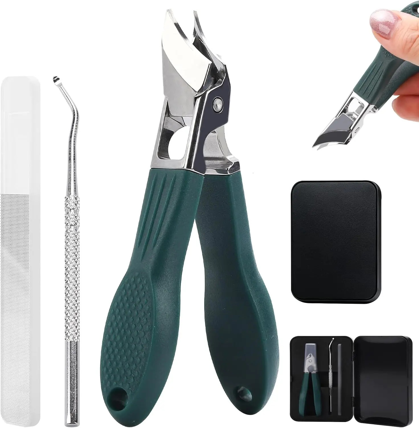 Eagle Beak Nail Clippers for Ingrown Thick Nails BeveledSlantedAngledBl adesLo ngHa ndleWi deJa wAn tiSplashUlt raSha 260615