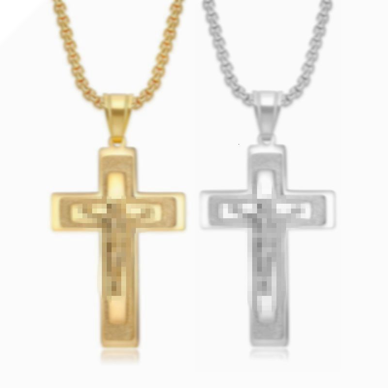 Brazilian wire-cut cast stainless steel cross Men Religious pendant necklace 250715