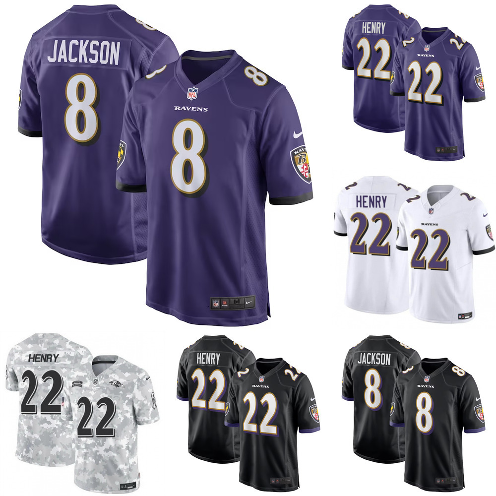 Men’s Baltimore Ravens Lamar Jackson Purple Team Game Jersey