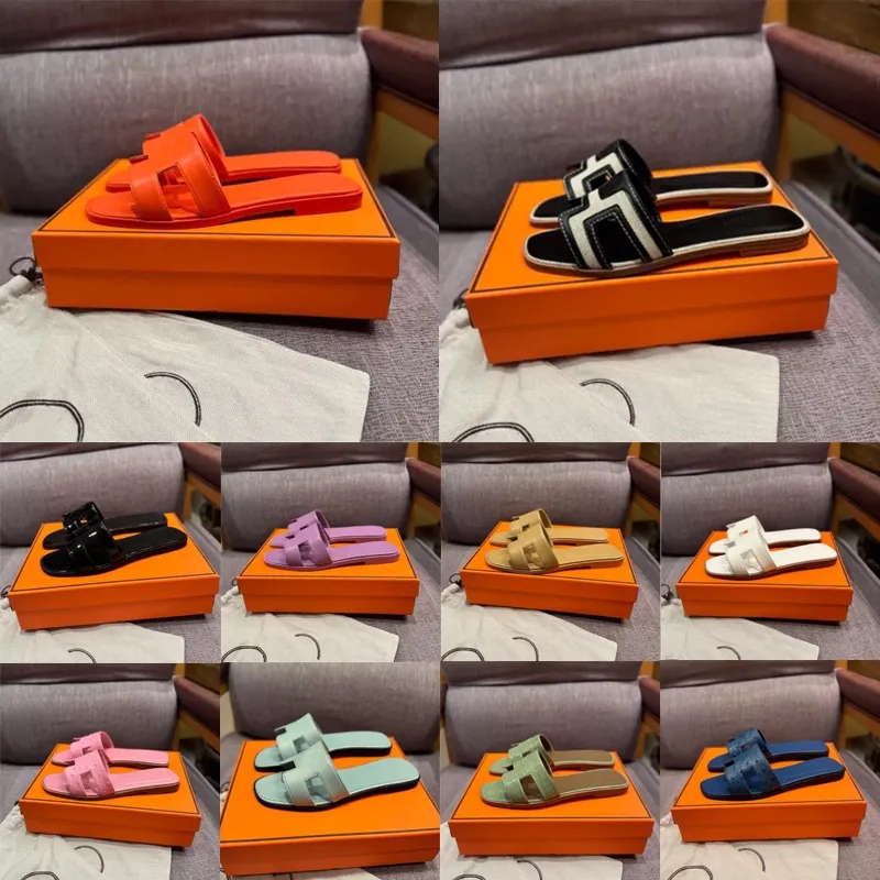 Ladies Classic Cutout Flat Slide Sandals Slip On Open Toe Leather Slide Slippers Non Slip Sole Casual Outdoor Beach Daily Dress Sandals Many Colors