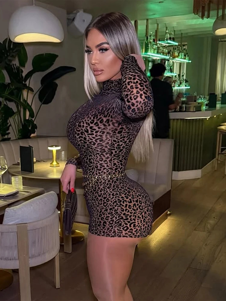 Sisterlinda Spring Release Junior Fashion Sexy High Street Jumpsuits K25Q73871 Girl Leopard CloseFitting HighNecked Rompers 260625 - view 5