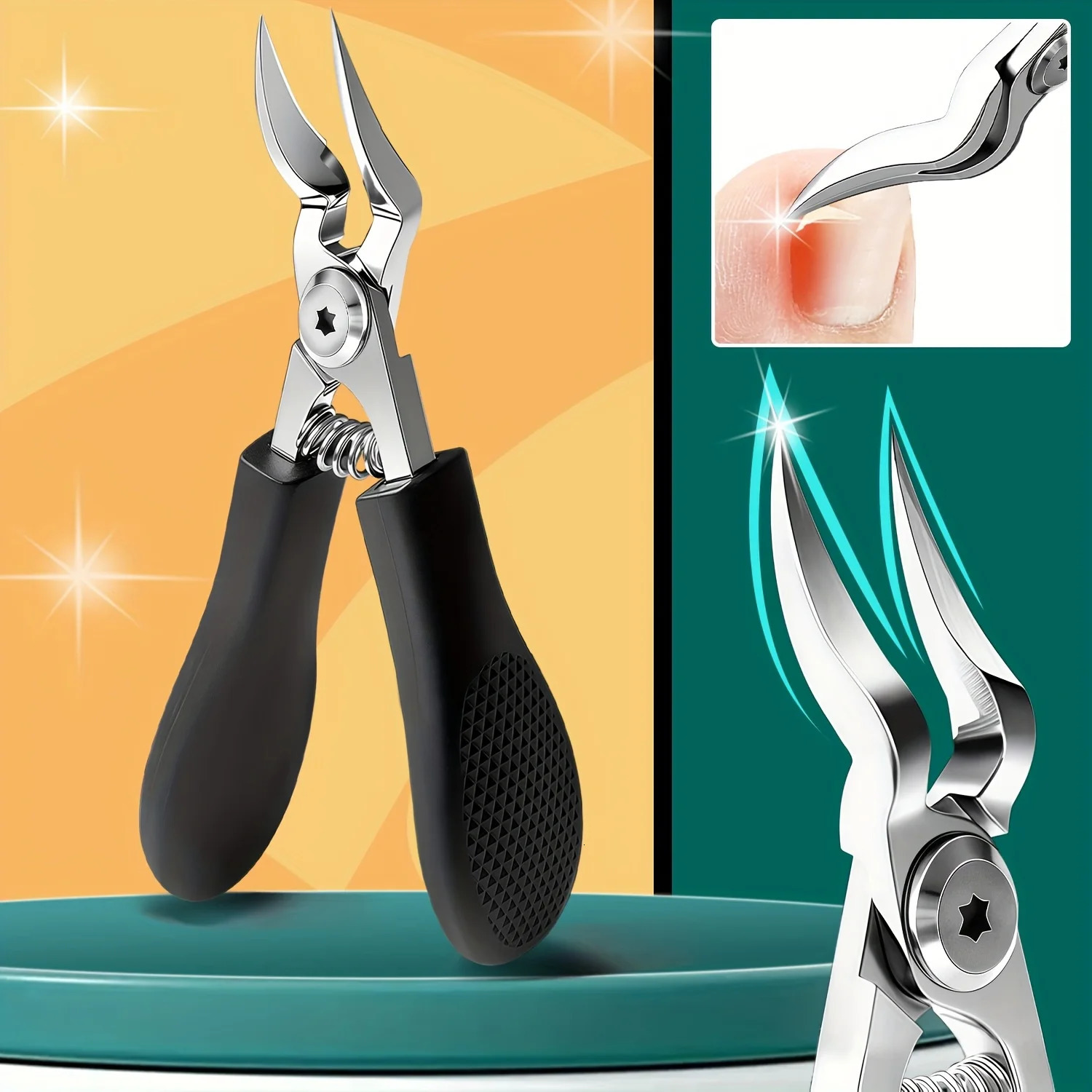 Professional HeavyDuty Steel Toenail Clipper with Serrated Blade For Thick Ingrown Nails Durable Trimmer for Men 260615 - view 7