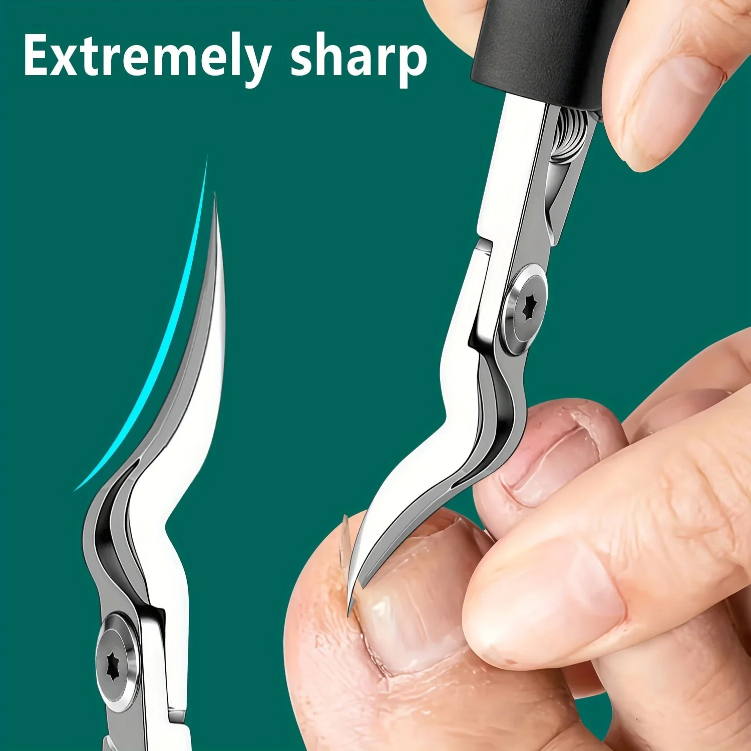 Professional HeavyDuty Steel Toenail Clipper with Serrated Blade For Thick Ingrown Nails Durable Trimmer for Men 260615