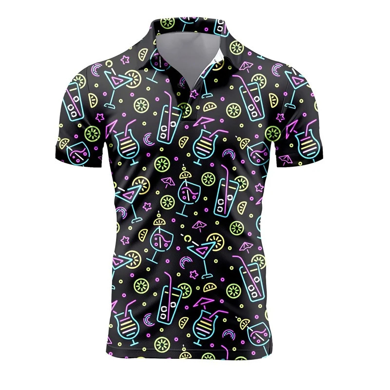 Mens Retro Short Sleeve Polo Shirts 3d Full Print Flower T Shirts For Men Summer Casual Oversized Tee Shirt Tops Blusa Masculina 260615 - view 5