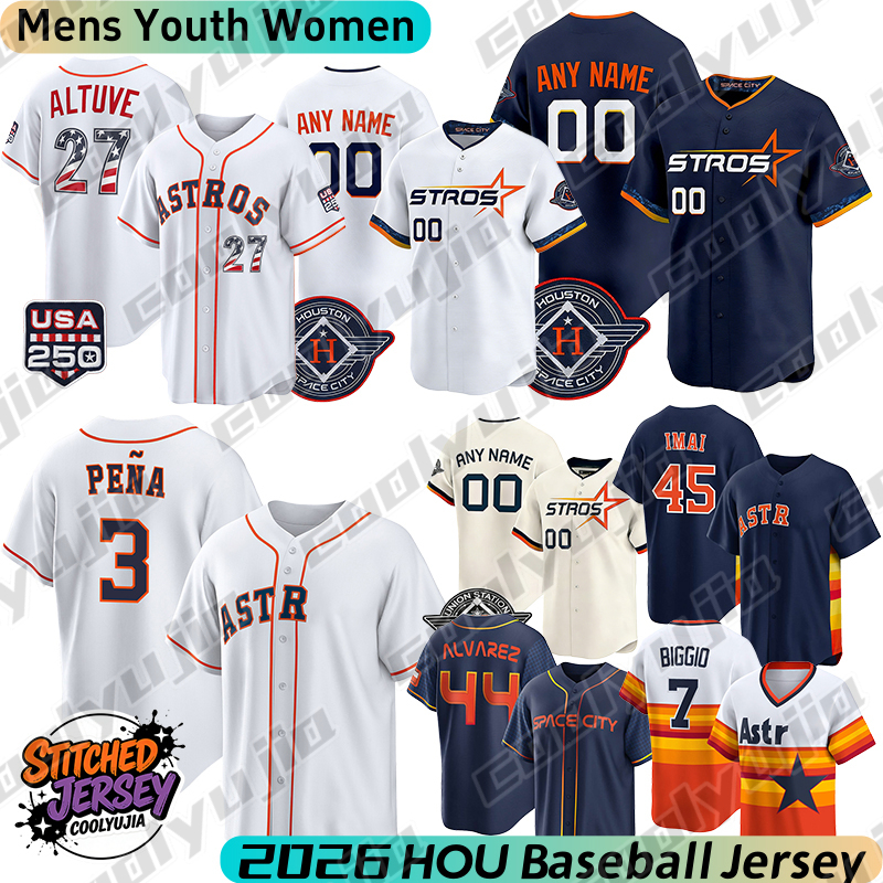Houstons Astros Maglia Jose Altuve Yordan Alvarez Josh Hader Brice Matthews Chr…