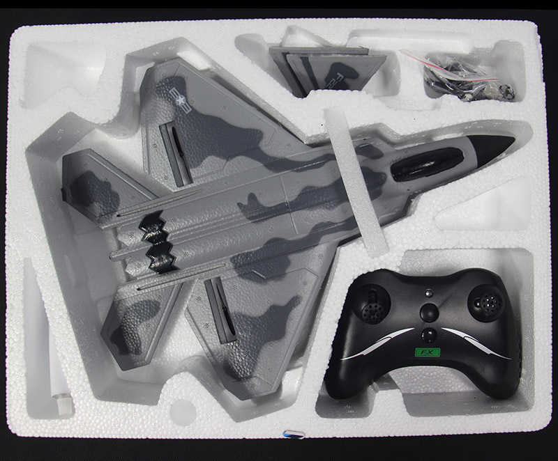 FX822 Remote Control Camouflage F22 Fighter Jet Fixed-Wing Foam Model Medium-Sized Children's Toy Airplane X250129
