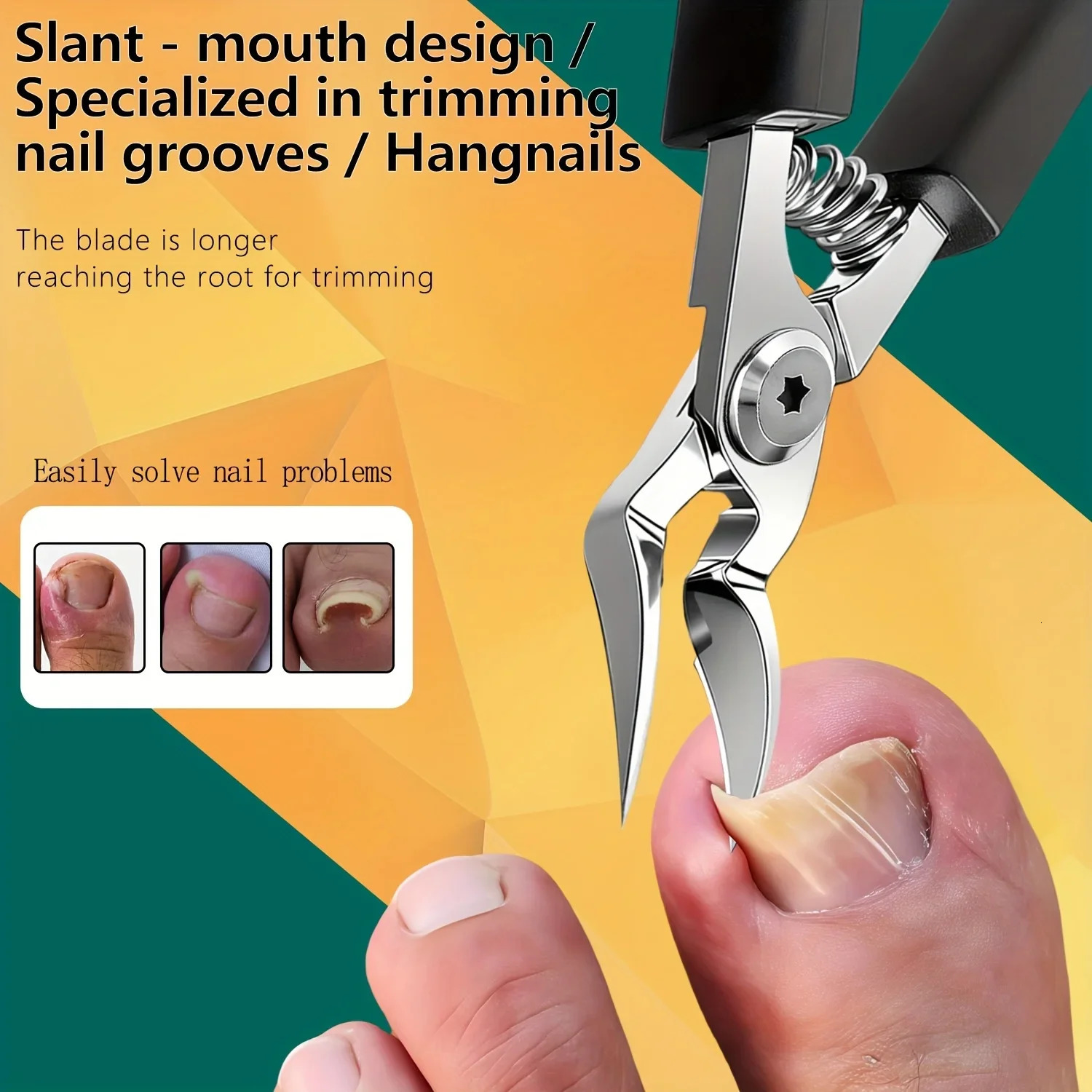 Professional HeavyDuty Steel Toenail Clipper with Serrated Blade For Thick Ingrown Nails Durable Trimmer for Men 260615 - view 3